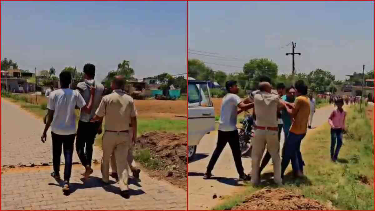 villagers beat up rajasthan police in nuh