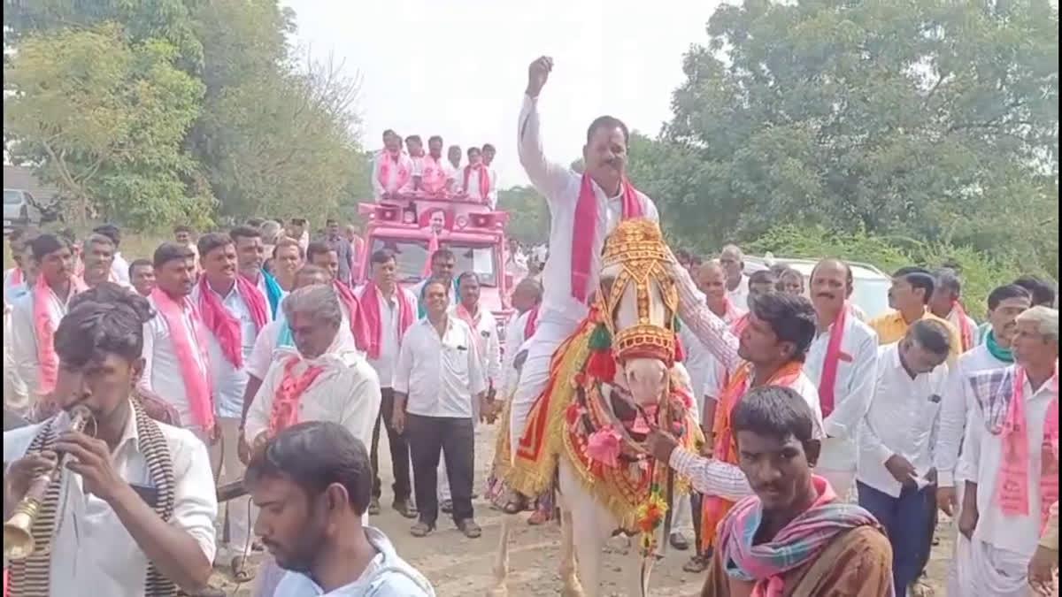 Election Campaign with Horse at Jukkal Constituency :