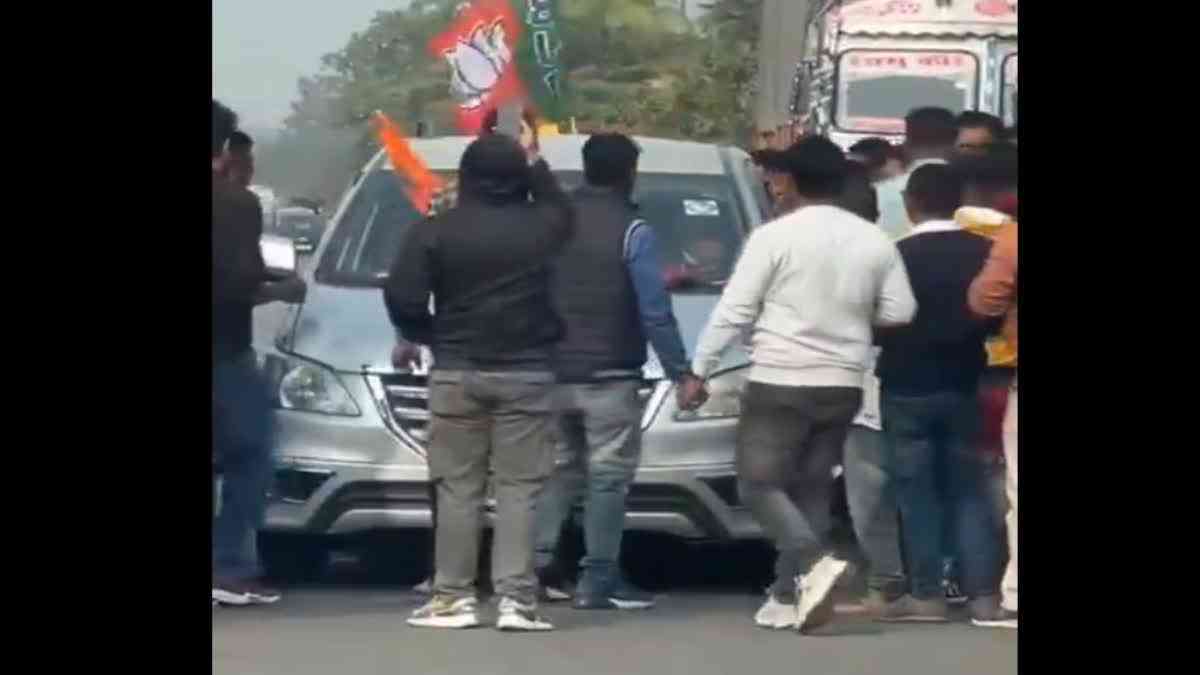 Cong alleges attack on Ramesh's car, media persons in Assam's Sonitpur (Source: Screen grab of video shared by X@INCIndia)