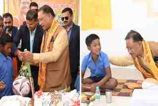 CM Vishnudev Sai celebrated his birthday in children's ashram.