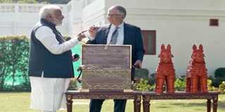 After a detailed conversation on topics like Artificial Intelligence, UPI payments, technology and COVID-19, Prime Minister Narendra Modi and Bill Gates exchanged gifts. The meeting between the two took place at the PM's residence on Friday, March 29.