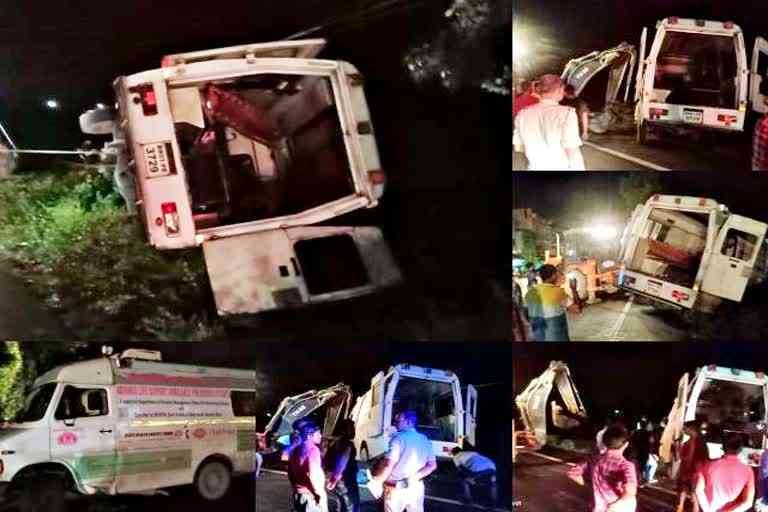 patient injured due to ambulance overturns in Banka