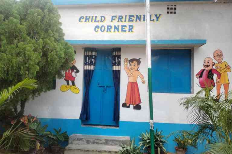 child friendly corner at purulia police station