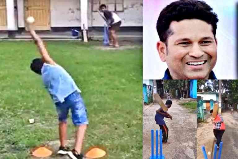 Cricket News  Sachin Tendulkar  Viral Video  Sachin Tendulkar stunned  leg-spinner viral video  सचिन तेंदुलकर  बच्चे की स्पिन गेंदबाजी  वायरल वीडियो  खेल समाचार  Sports News in Hindi