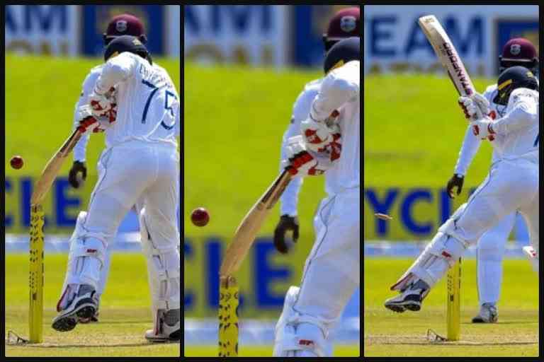 Dhananjaya de Silva gets out hit-wicket