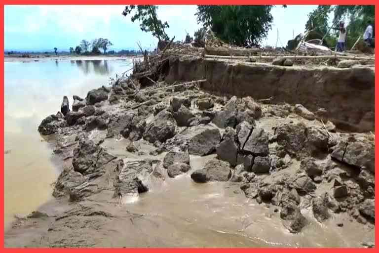 Many people homeless due to Kapili river flood
