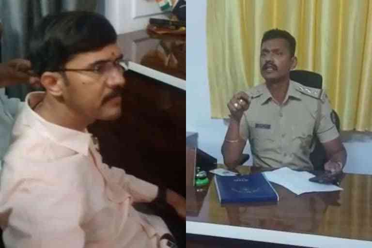 quarrel-between-bjp-leader-and-a-police-inspector